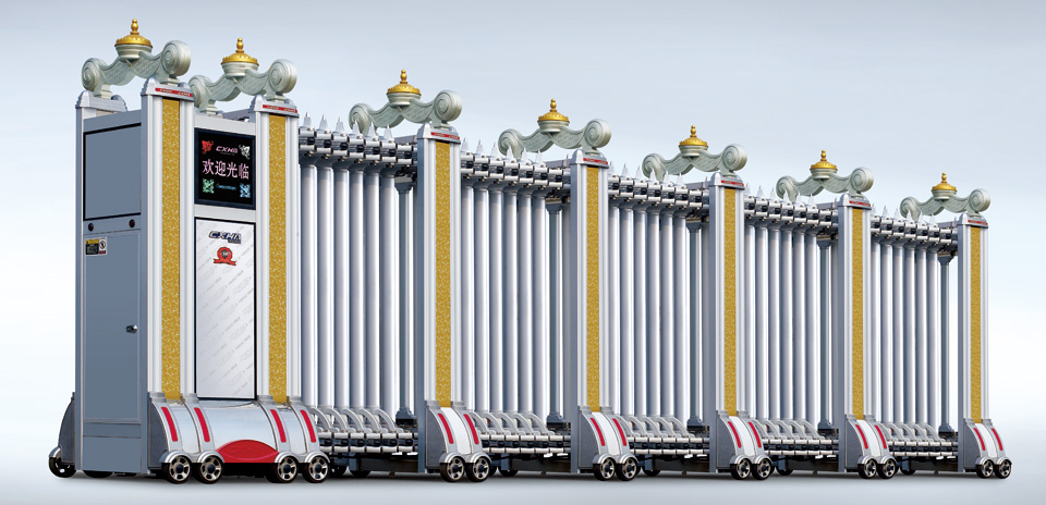 Industrial Aluminum Electric Folding Gate