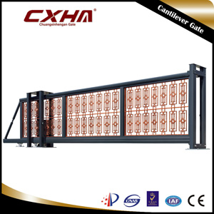 Artistic Aluminum Cantilever Sliding Gate