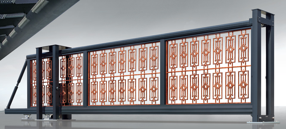 Artistic Aluminum Cantilever Sliding Gate